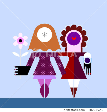 Two Female Friends 102275239