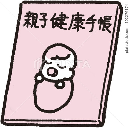 斜放親子健康手冊簡單說明圖 102276174