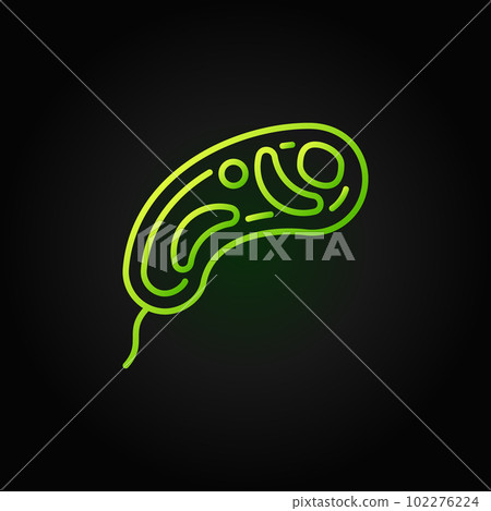 Virus vector minimal green concept icon in linear style Virus vector minimal green concept icon in linear style 102276224