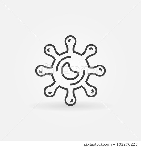 Virus vector icon in thin line style Virus vector icon in thin line style 102276225