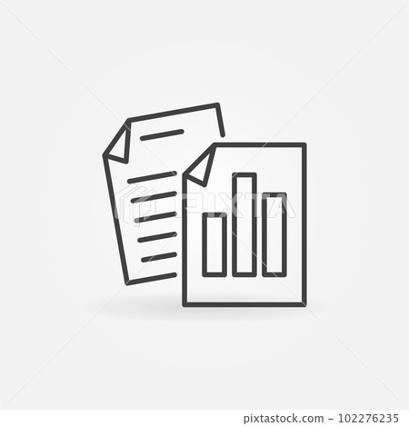Business reports outline vector concept minimal icon 102276235