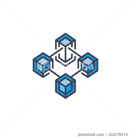 Vector cryptocurrency and blockchain concept icon 102276573