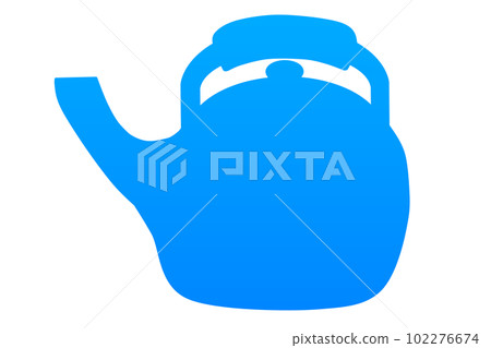 Kettle silhouette (blue) 102276674