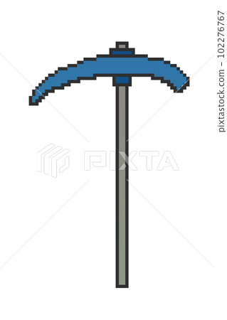 Pixel art_Pickaxe (blue) Pixel art_Pickaxe (blue) 102276767