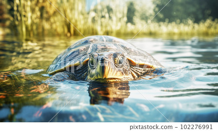 Underwater tortoise 102276991