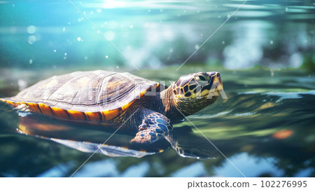 Underwater tortoise 102276995
