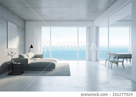 A refreshing and open room with a view of the blue sea A refreshing and open room with a view of the blue sea 102277024