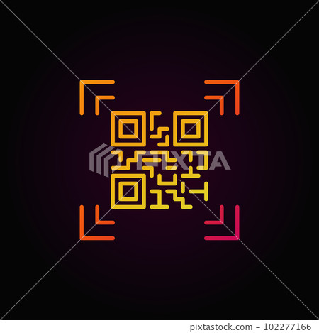 Qr code scanning colorful outline vector icon or logo element Qr code scanning colorful outline vector icon or logo element 102277166