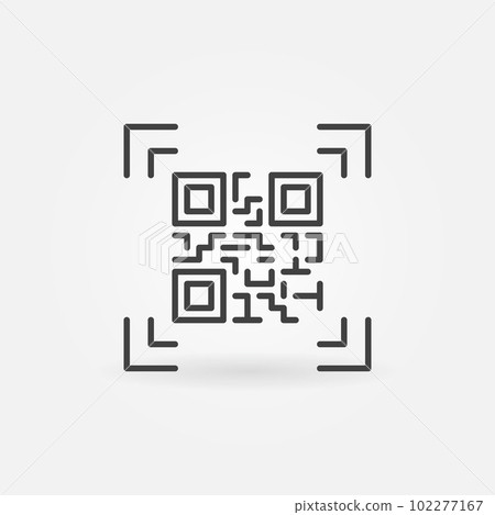 Qr code scanning line vector icon or element Qr code scanning line vector icon or element 102277167