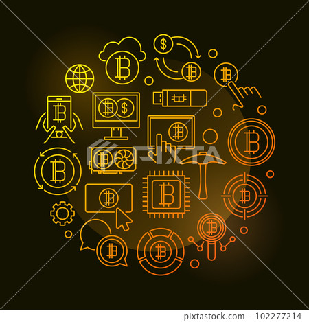 Crypto market round colorful illustration Crypto market round colorful illustration 102277214