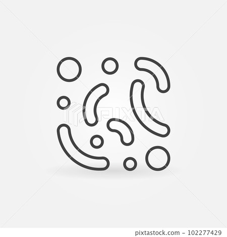 Bacteria virus concept line icon or sign 102277429