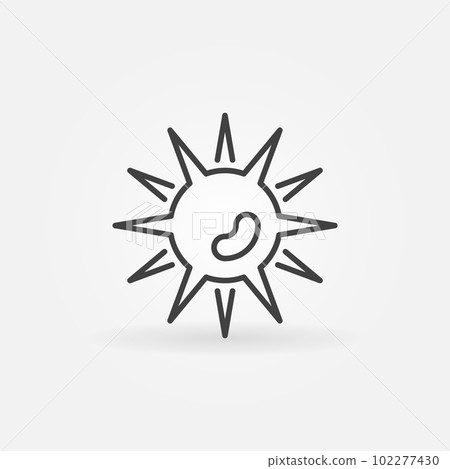 Bad bacteria vector line icon or symbol 102277430