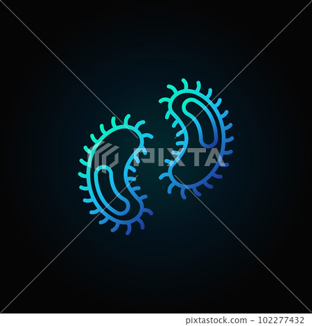 Blue harmful bacteria vector concept icon or logo element Blue harmful bacteria vector concept icon or logo element 102277432
