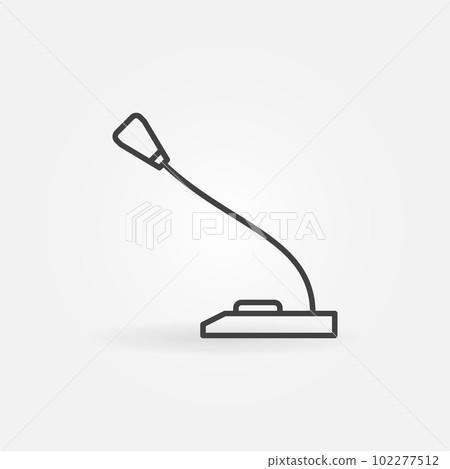 Microphone concept outline icon. Vector mic symbol Microphone concept outline icon. Vector mic symbol 102277512