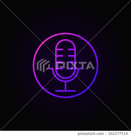Microphone in circle colorful vector mic icon or symbol Microphone in circle colorful vector mic icon or symbol 102277514