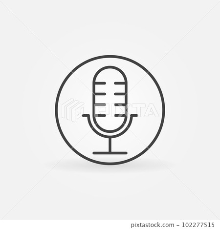Microphone in circle vector mic icon 102277515
