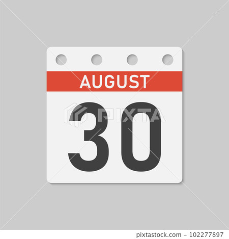 Icon page calendar day - 30 August Icon page calendar day - 30 August 102277897