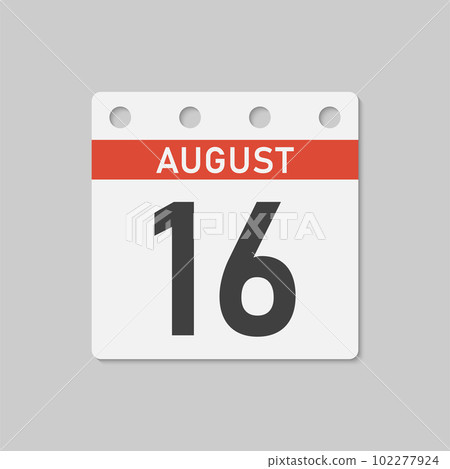 Icon page calendar day - 16 August Icon page calendar day - 16 August 102277924