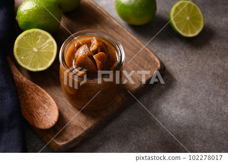 Homemade Sri Lankan Lime Pickle. 102278017