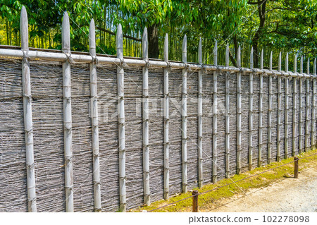 Detached palace fence near the entrance of Katsura Imperial Villa Detached palace fence near the entrance of Katsura Imperial Villa 102278098