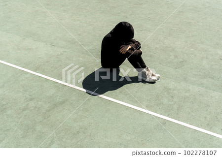 Stressed sad girl having mental problems, feeling bad Stressed sad girl having mental problems, feeling bad 102278107