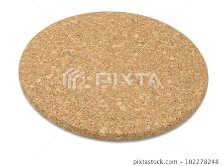 Cork plate isolated on white background 102278248