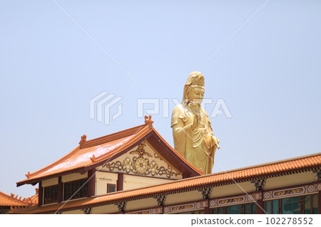Guan Yin statu at Fo Guang San Taiwanese temple-styleTemple in Bangkok, Thailand. 102278552