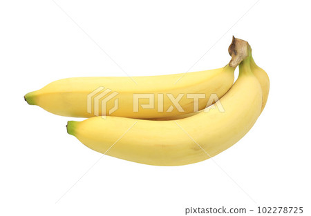 Bunch of ripe bananas isolated on white background  with full depth of field. 102278725