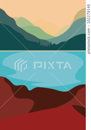 Lake in the mountains 102279148