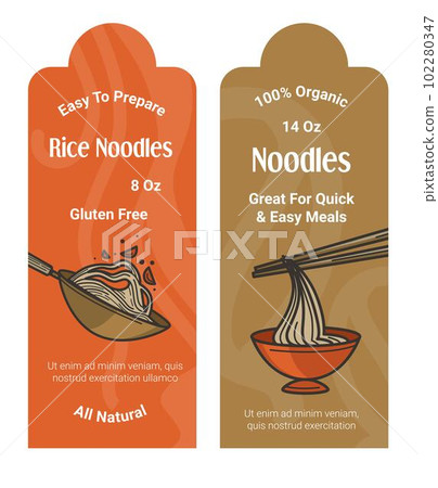 Rice noodles, easy to prepare quality food, emblem 102280347