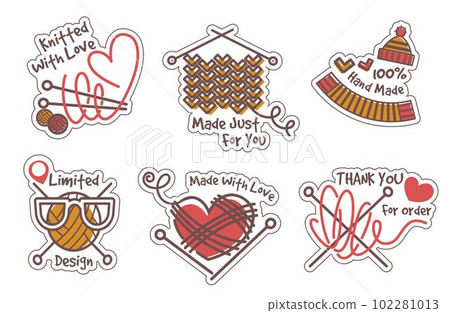 Hand made knitted clothes and accessories labels Hand made knitted clothes and accessories labels 102281013