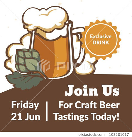 Craft beer tasting today, exclusive drink banner 102281017