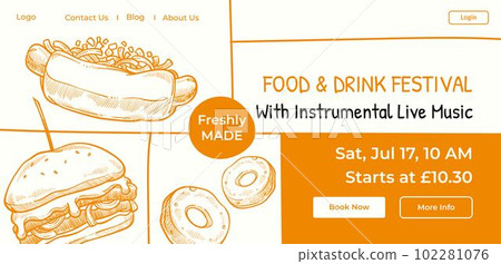 Food and drink festival, instrumental music live 102281076