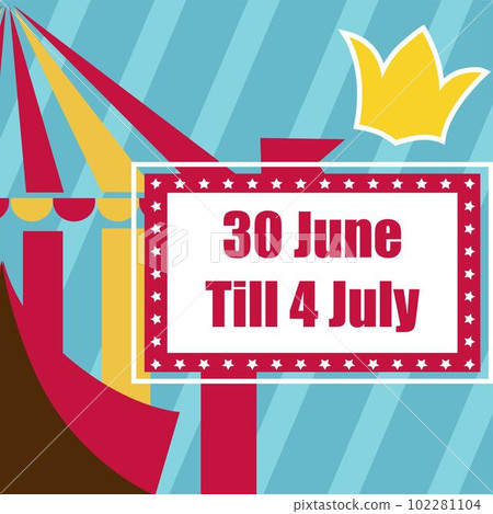 Circus or amusement park, entertainment banner 102281104