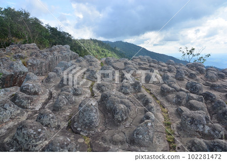 Lan Hin Pum Pum [Nodule Rock Field] At Phu Hin Rong Kla National Park In Thailand 102281472