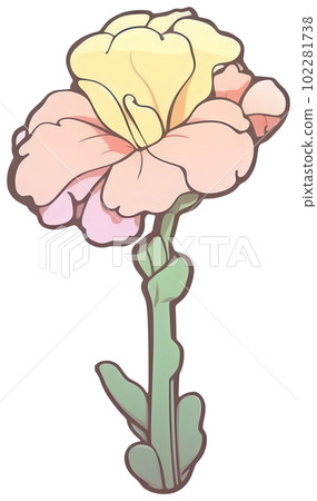 Flower sticker transparent illustration. 102281738