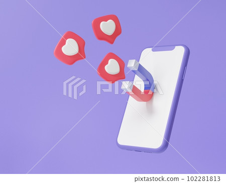 關注與手機社交媒體內容概念 關注與手機社交媒體內容概念 102281813