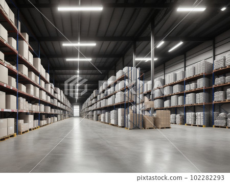 An orderly warehouse landscape "AI-generated image" An orderly warehouse landscape "AI-generated image" 102282293