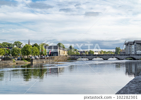 The skyline of Ballina town, County Mayo, Ireland 102282301