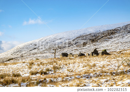 The remains of the Derryveagh evictions - In April 1861 landlord John George Adair evicts over 250 tenants from Donegal - Ireland The remains of the Derryveagh evictions - In April 1861 landlord John George Adair evicts over 250 tenants from Donegal - Ireland 102282315