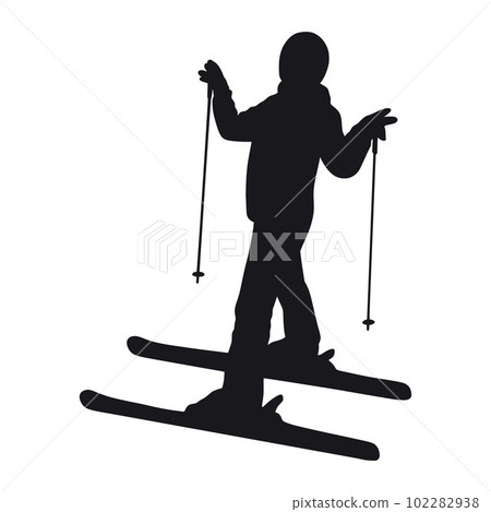 Abstract skier silhouette 102282938