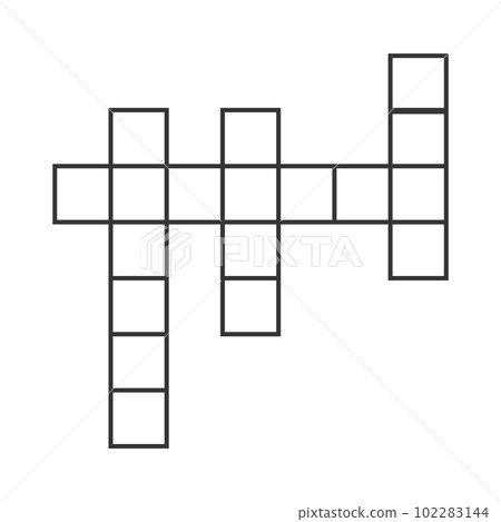 An empty grid template for a 4-word crossword puzzle. An empty grid template for a 4-word crossword puzzle. 102283144