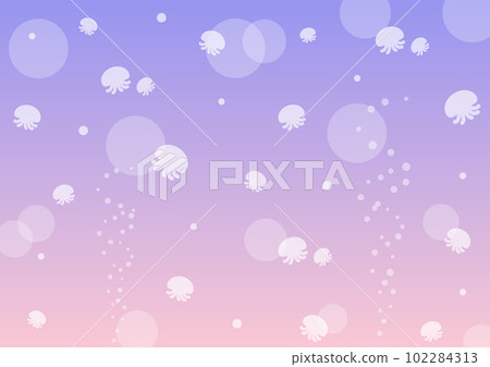 夢幻般的水母圖案背景材料紫色漸變 102284313