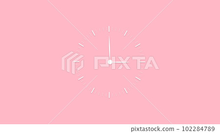 Blank clock on pink background. Minimalistic design of wall clock. Blank clock on pink background. Minimalistic design of wall clock. 102284789