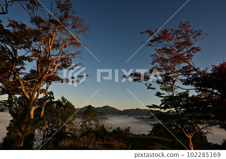 Sea of clouds from Yakami Castle 102285169