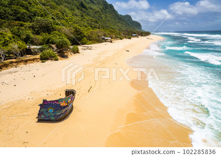 Aerial view of Nunggalan beach in Bali, Indonesia Aerial view of Nunggalan beach in Bali, Indonesia 102285836