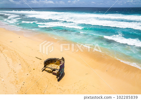 Aerial view of Nunggalan beach in Bali, Indonesia Aerial view of Nunggalan beach in Bali, Indonesia 102285839