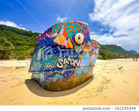 View of Nunggalan beach in Bali, Indonesia 102285849