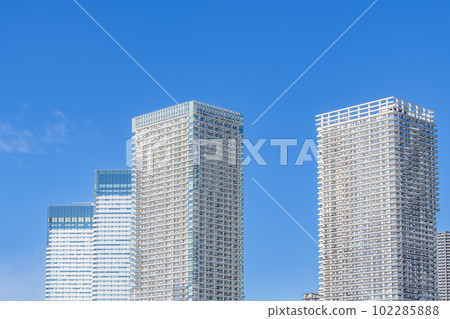 東京中央區晴海：晴天晴海和周邊街道的高層公寓大樓（塔式公寓） 102285888