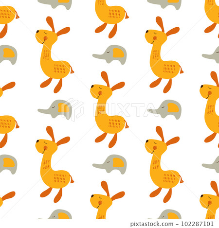 Cute baby seamless pattern for nursery design. Cute baby seamless pattern for nursery design. 102287101